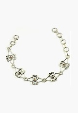 elegant lovely handcrafted silver birthstone bracelet